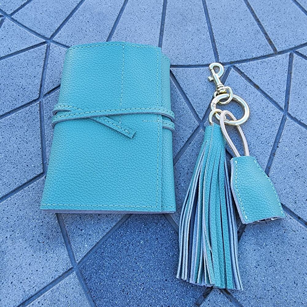 MDBM Leather Tassel USB Charging Cable Keychain Tech Roll Up Set